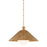 Troy Lighting Woodside 1Lt 22" Pendant, Patina Brass/Natural Rattan - F1422-PBR