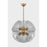 Troy Lighting Salix 6 Light Pendant, Patina Brass/Smoke