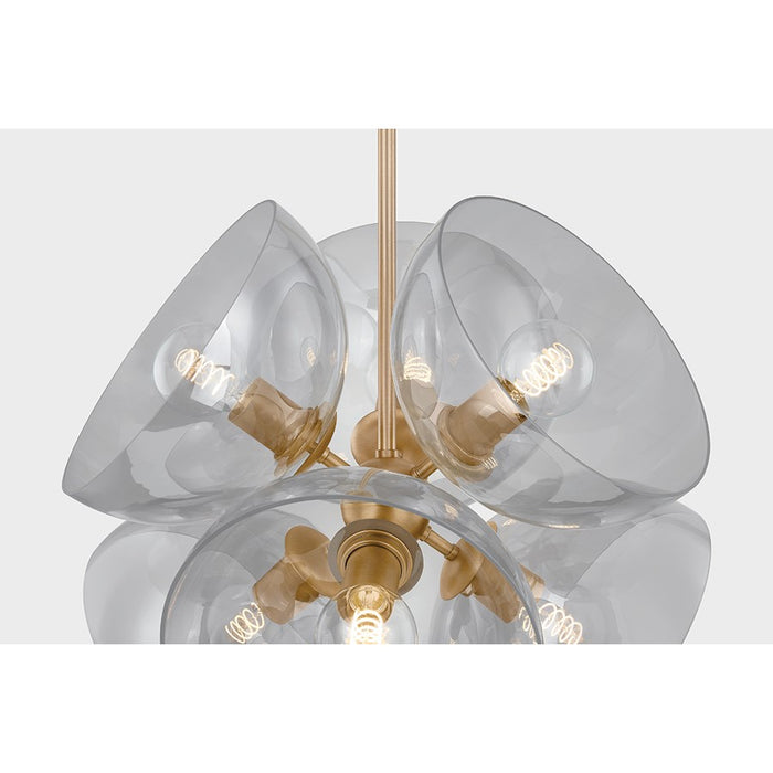 Troy Lighting Salix 6 Light Pendant, Patina Brass/Smoke