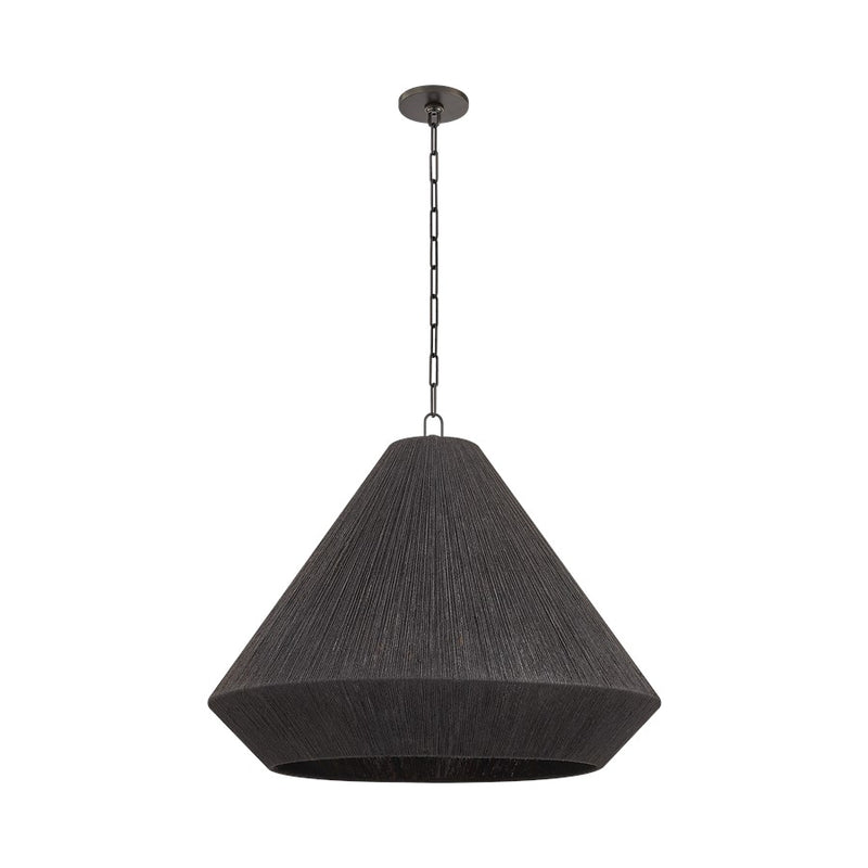 Troy Lighting Keats 4 Light Pendant, Bronze/Natural String - F1630-BRZ