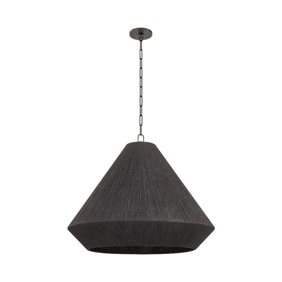 Troy Lighting Keats 4 Light Pendant, Bronze/Natural String - F1630-BRZ