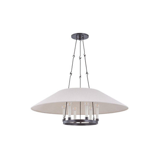 Troy Lighting Archive 6Lt Chandelier, Bronze/Natural Linen - F1638-BRZ