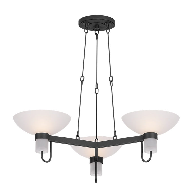 Troy Lighting Arturo 3Lt Chandelier, Textured Bronze/Etched Matte - F1730-TBZH