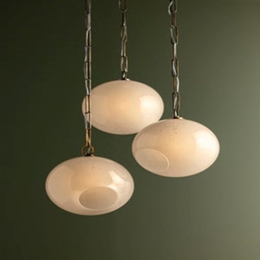 Troy Lighting Bramble 3Lt Chandelier, Patina Brass/Seeded Cloud