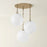 Troy Lighting Bramble 3Lt Chandelier, Patina Brass/Seeded Cloud