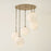 Troy Lighting Bramble 5Lt Chandelier, Patina Brass/Seeded Cloud