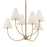 Troy Lighting Evermore 6Lt Chandelier, Patina Brass/Off White Linen - F1941-PBR