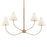 Troy Lighting Evermore 4Lt Linear, Patina Brass/Off White Linen - F1948-PBR