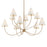 Troy Lighting Evermore 10Lt Chandelier, Patina Brass/Off White Linen - F1960-PBR