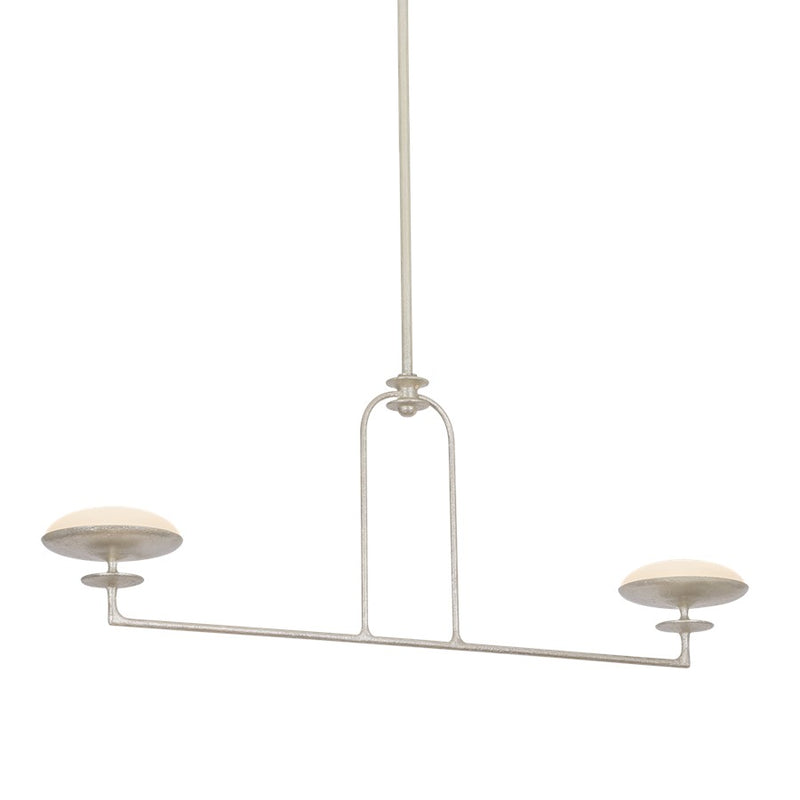 Troy Lighting Pacific 2Lt Linear, Warm Silver Leaf/Etched Matte - F2108-WSL
