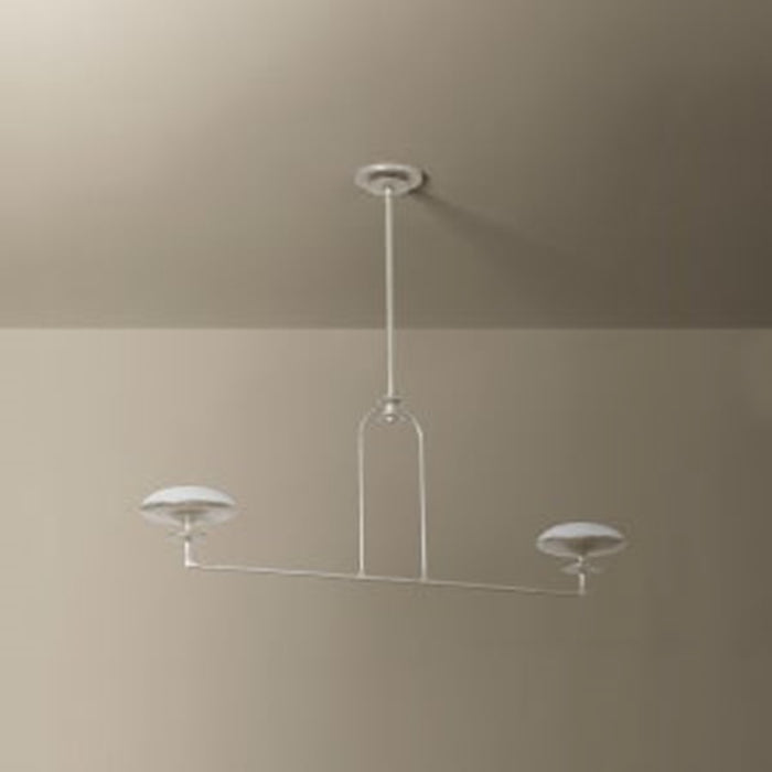 Troy Lighting Pacific 2Lt Linear, Warm Silver Leaf/Etched Matte