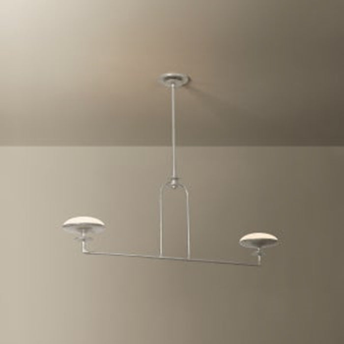 Troy Lighting Pacific 2Lt Linear, Warm Silver Leaf/Etched Matte