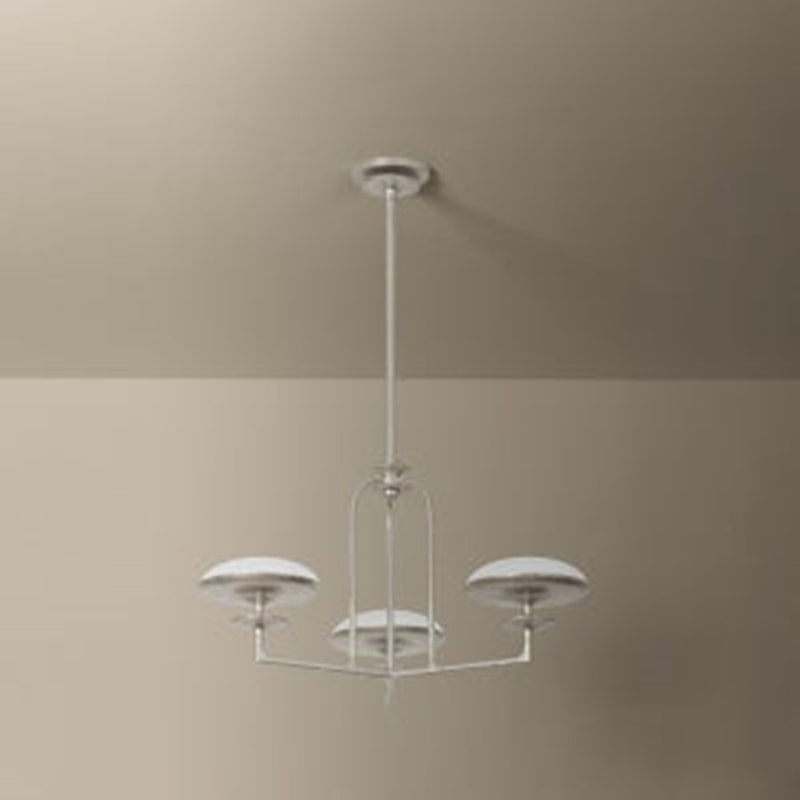 Troy Lighting Pacific 3Lt Chandelier, Warm Silver Leaf/Etched Matte