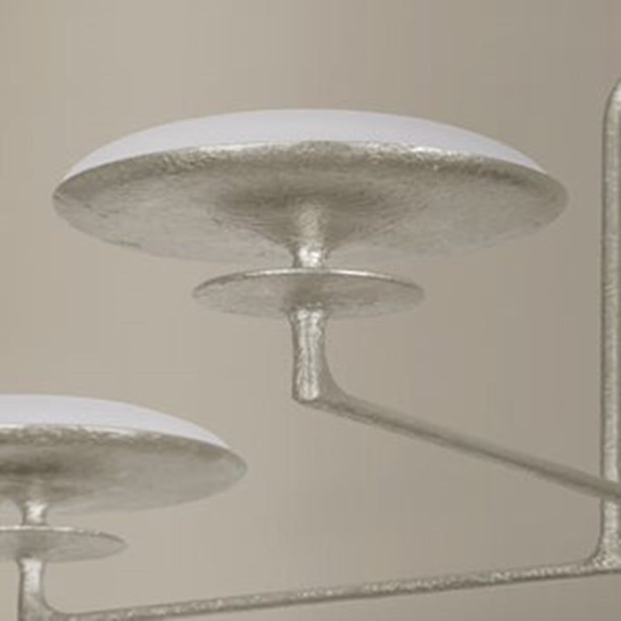 Troy Lighting Pacific 4Lt Chandelier, Warm Silver Leaf/Etched Matte