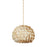 Troy Lighting Edric 1 Light Pendant, Vintage Gold Leaf/Coco Shell - F2221-VGL