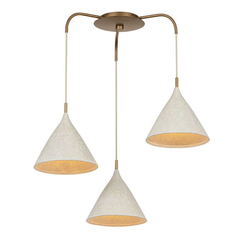 Troy Lighting Benson 3 Light Chandelier, Patina Brass