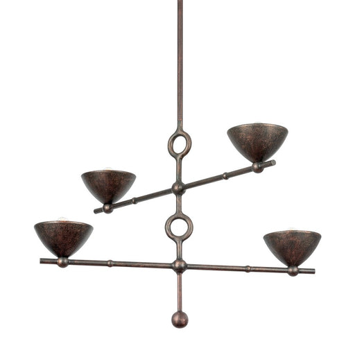 Troy Lighting Vishal 4 Light Chandelier, Black Patina Gold - F2338-BPG