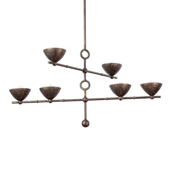 Troy Lighting Vishal 6 Light Chandelier, Black Patina Gold - F2339-BPG