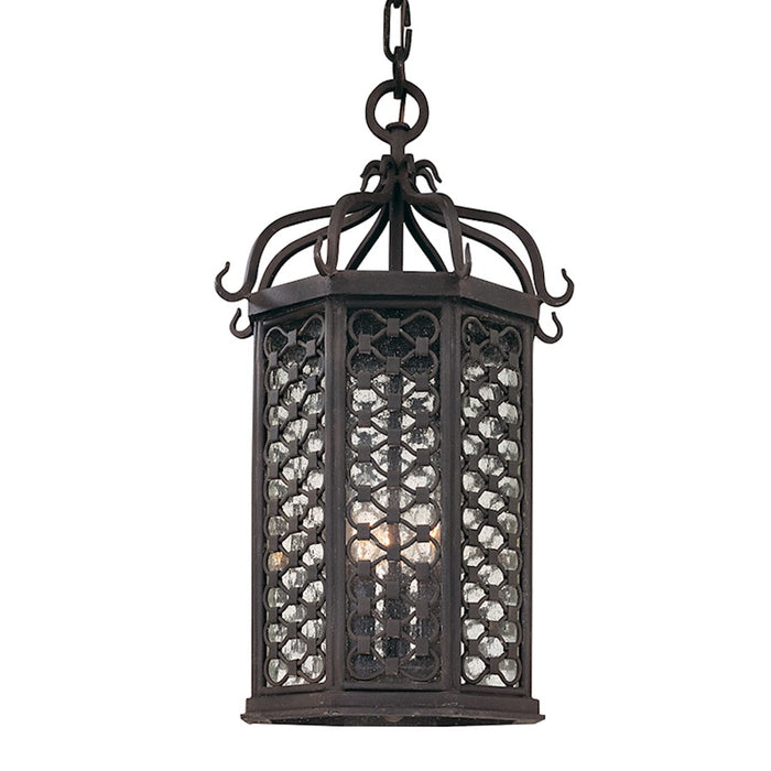 Troy Lighting Los Olivos 3 Light Lantern, Textured Iron/Clear - F2377-TRN