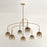 Troy Lighting Harvey 7Lt Chandelier, Patina Brass/Ombre Topaz