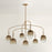 Troy Lighting Harvey 7Lt Chandelier, Patina Brass/Ombre Topaz