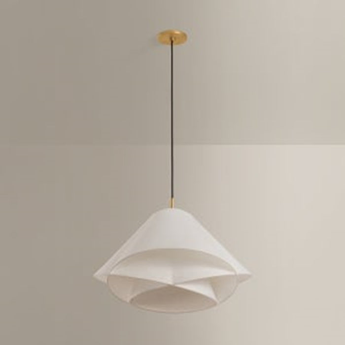 Troy Lighting Edna 1Lt 25" Pendant, Vintage Gold Leaf/Handmade Paper