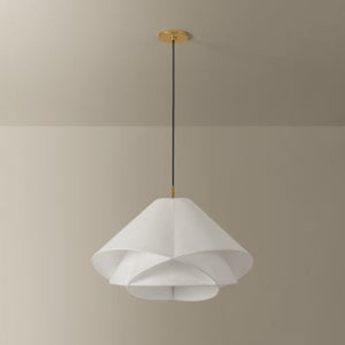 Troy Lighting Edna 1Lt 25" Pendant, Vintage Gold Leaf/Handmade Paper