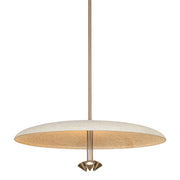 Troy Lighting Garth 3 Light 30"W Pendant, Patina Brass/Solite