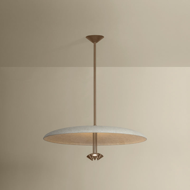 Troy Lighting Garth 3 Light 30"W Pendant, Patina Brass/Solite