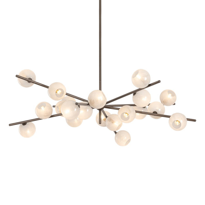 Troy Lighting Sonny 20 Light Chandelier, Bronze Leaf/Seeded Cloud - F2860-BRL