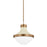 Troy Lighting Maxton 1 Light 18" Pendant, Brass/Sand/Opal Glossy - F3117-PBR-SSD