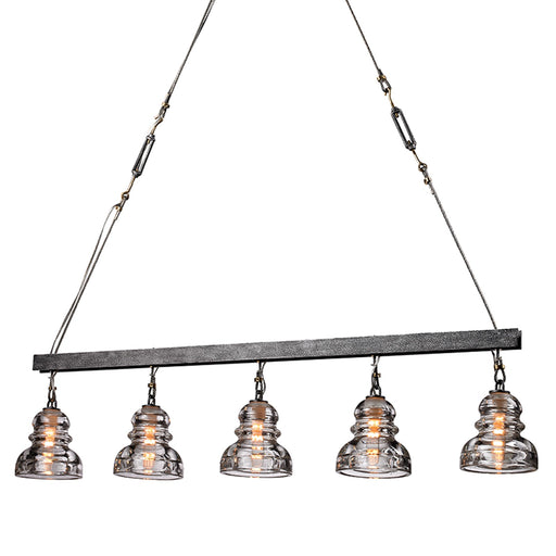 Troy Lighting Menlo Park 5 Light 5.75" Linear, Old Silver - F3138-OS