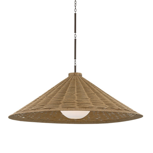 Troy Lighting Devlin 1 Light 44" Pendant, Bronze/All Weather Wicker - F3344-BRZ