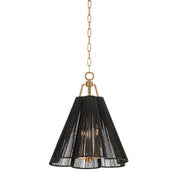 Troy Lighting Sonoma 3Lt Pendant, Gold Leaf/Espresso Abaca Rope