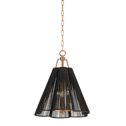 Troy Lighting Sonoma 3Lt Pendant, Gold Leaf/Espresso Abaca Rope