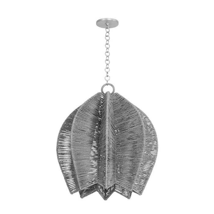 Troy Lighting Valatie 1 Light 24" Pendant, Vintage Gold Leaf/Natural - F3424-VGL