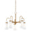 Troy Lighting Maple 5 Light Chandelier, Patina Brass/Seeded Opal - F3427-PBR