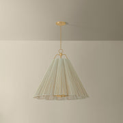 Troy Lighting Sonoma 6Lt Chandelier, Gold Leaf/Bleached Abaca Rope