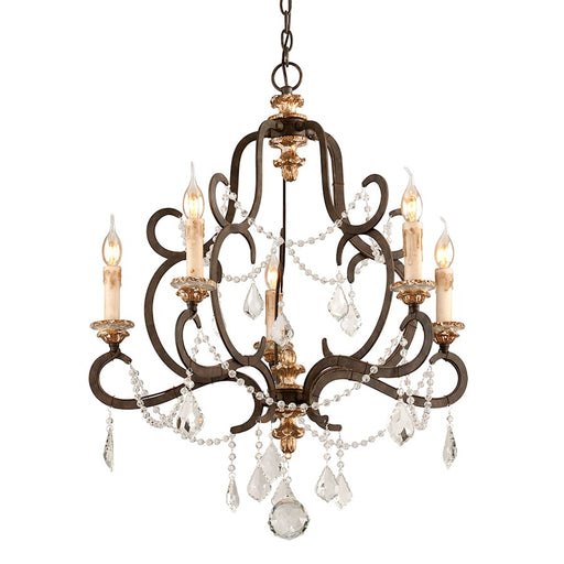 Troy Lighting Bordeaux 5 Light Chandelier, Parisian Bronze/Gold - F3515-PZ-DG