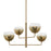 Troy Lighting August 4Lt Chandelier, Patina Brass/Ombre - F3734-PBR