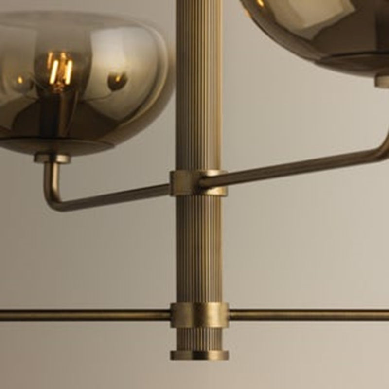 Troy Lighting August 4Lt Chandelier, Patina Brass/Ombre