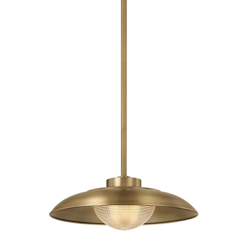 Troy Lighting Braxton 1 Light Pendant, Patina Brass/Clear Optic - F4118-PBR