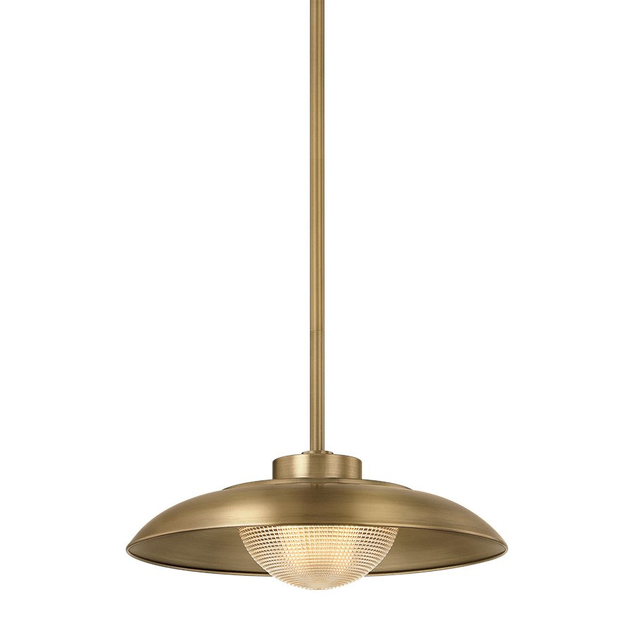 Troy Lighting Braxton 1 Light Pendant, Patina Brass/Clear Optic - F4118-PBR