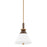 Troy Lighting Staton 1 Light 12" Pendant, Brass/Bronze/Opal - F4212-PBR-BRZ