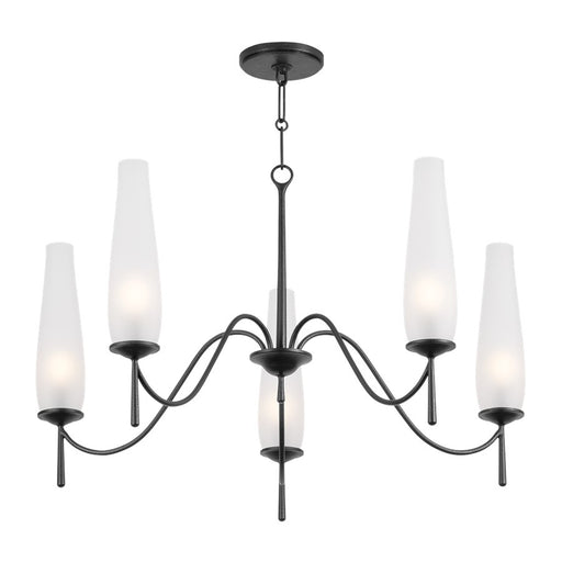 Troy Lighting Legacy 5Lt Chandelier, Forged Iron/Clear Etched - F4236-FOR