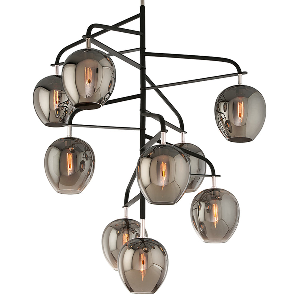 Troy Lighting Odyssey 9 Light 47" Chandelier, Texture Black - F4298-TBK-PN