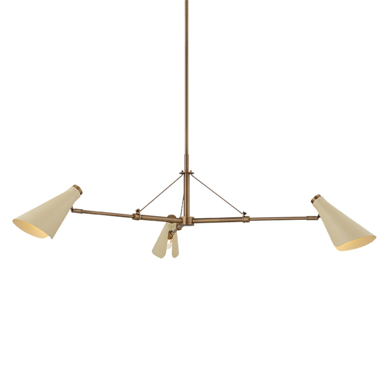 Troy Lighting Andersen 3Lt Chandelier, Patina Brass/Patina Brass