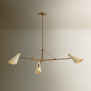 Troy Lighting Andersen 3Lt Chandelier, Patina Brass/Patina Brass