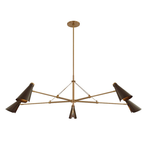 Troy Lighting Andersen 5Lt Chandelier, Brass/Bronze/Bronze - F4369-PBR-BRZ