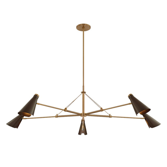 Troy Lighting Andersen 5Lt Chandelier, Brass/Bronze/Bronze - F4369-PBR-BRZ